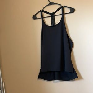 Black workout tank, racer back